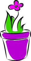 Flower in a pot vector