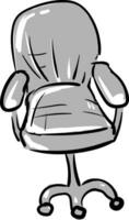 Gray chair for computer vector illustration