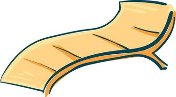 amarillo cama solar ilustración vector en blanco antecedentes