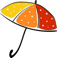 Multicolor umbrella illustration vector on white background