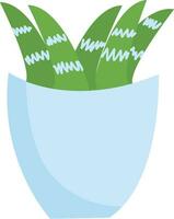 Plant in vase illustration vector on white background