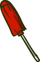 Red screwdriver illustration vector on white background