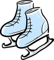 Ice skates illustration vector on white background