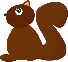 Fat squirrel vector or color illustration