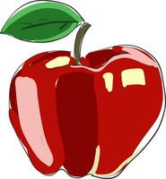 An abstract apple vector or color illustration