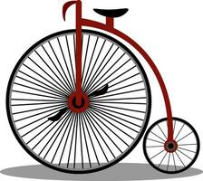 Traditional bicycle vector or color illustration