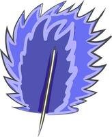 un Fresco azul pluma vector o color ilustración