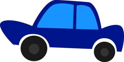 A blue car vector or color illustration