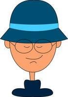 A man with blue hat vector or color illustration