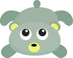 A cute little blue bear vector or color illustration