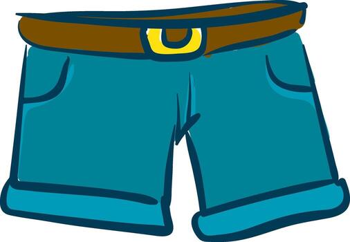 comfortable shorts vector or color illustration