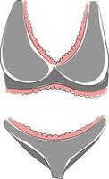 A comfy bra and coward vector or color illustration