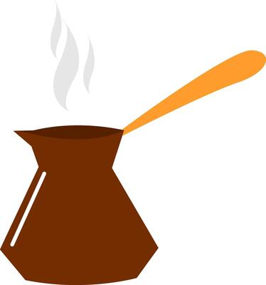 Coffee kettle vector or color illustration