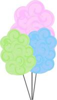 colorful cotton candy vector or color illustration