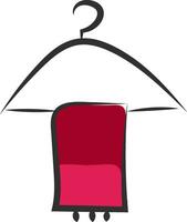 Coat hanger vector or color illustration