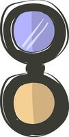 Compact face powder vector or color illustration