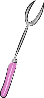 Macaroni fork vector or color illustration