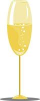 A glass of champagne vector or color illustration