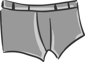 A grey underpants short vector or color illustration