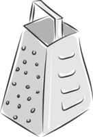 A silver grater vector or color illustration
