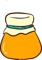 Jar of honey vector or color illustration