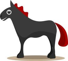 Black horse vector or color illustration