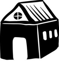 House silhouette vector or color illustration