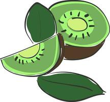 Healthy kiwi vector or color illustration