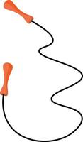 Long jump rope vector or color illustration