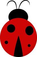 Cute lady bug vector or color illustration