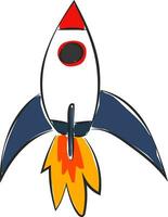 A little rocket vector or color illustration