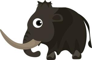 Big mammoth vector or color illustration