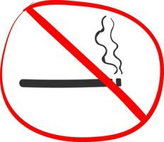 No smoking sign vector or color illustration