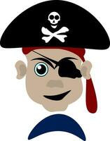 A dangerous pirate vector or color illustration