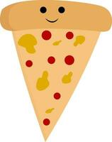 A piece of pizza vector or color illustration