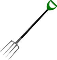 A sharp pitchfork vector or color illustration