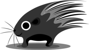 A little porcupine vector or color illustration