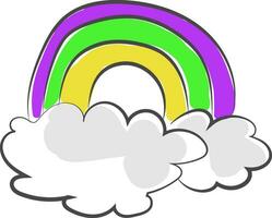 A colorful rainbow vector or color illustration