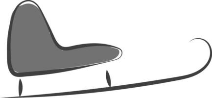 long sledge vector or color illustration