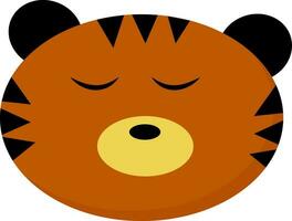 Sleeping tiger vector or color illustration