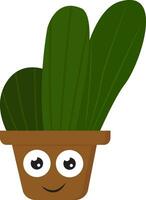 un cactus planta, vector o color ilustración.