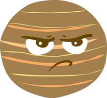 An angry jupiter, vector or color illustration.