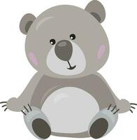 A sitting bear, vector or color illustration.