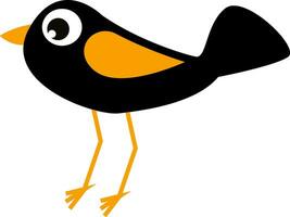 A bird, vector or color illustration.