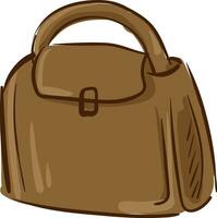 Brown bag, vector or color illustration.