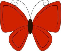 Butterfly beautiful, vector or color illustration.