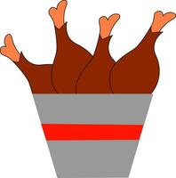 Chicken legs, vector or color illustration.