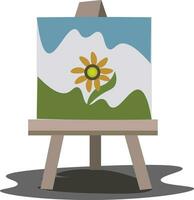 Easel, vector or color illustration.