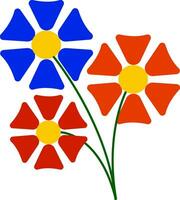 Flowers, vector or color illustration.