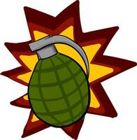 granada explosión, vector o color ilustración.